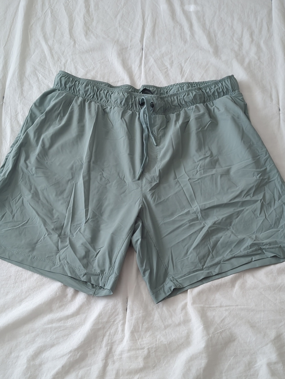 Jockey Light Sage Green Athletic Shorts with Drawstring